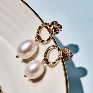 NEW NEVER USED Ana Luisa Hope pearl drop earrings